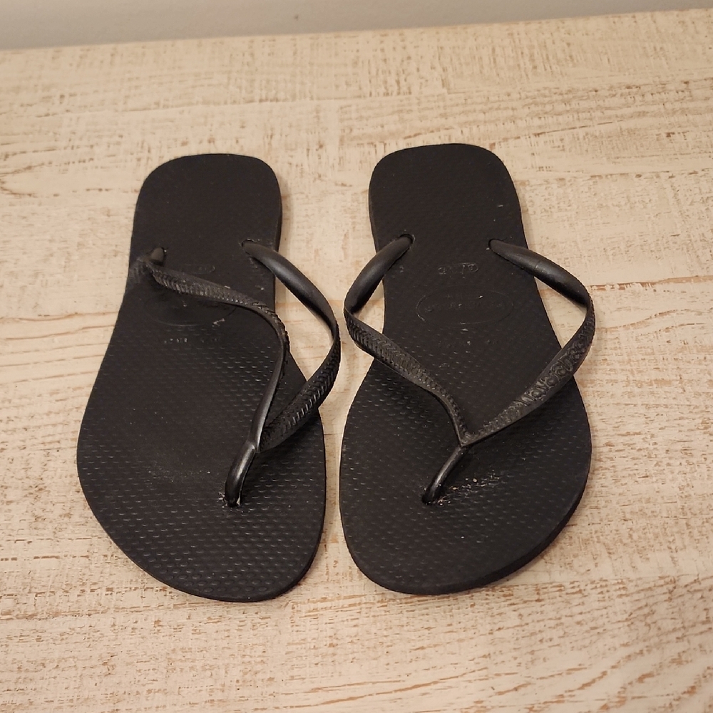 Havianas Sleek Black Women's Sandals 37/38